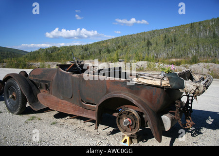 An old car at Dawson City, Yukon Stock Photo