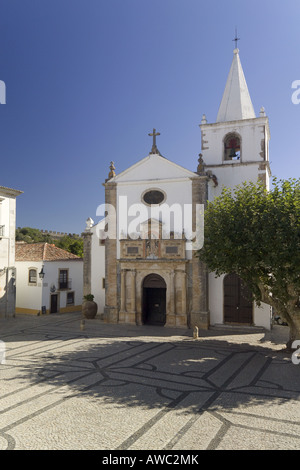 Portugal, the Estremadura Region, Obidos, Church Of Santa Maria Stock Photo
