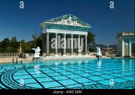 Outdoor pool Hurst Castle, San Simeon, California, USA Stock Photo