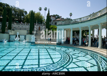 Outdoor pool Hurst Castle, San Simeon, California, USA Stock Photo