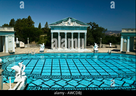 Outdoor pool Hurst Castle, San Simeon, California, USA Stock Photo