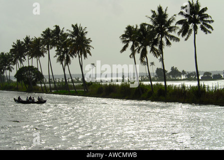 R BLOCK NEAR THE BACKWATERS OF ALLEPPEY Stock Photo