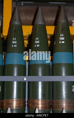 'Star shells' on exhibit at Explosion the Museum of Naval Firepower, Gosport, Hampshire Stock Photo