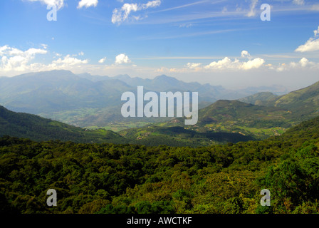 A VIEW OF THE WESTERN GHATS IN KOVILOOR MUNNAR Stock Photo