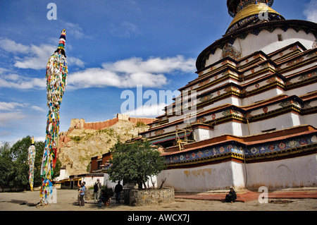 Kumbum stupa, Gyantse, Tibet Stock Photo