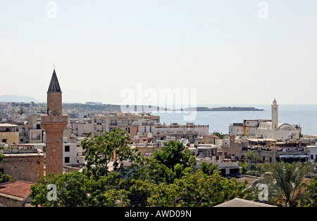 Kyrenia, the town centre with marina and minarets, Northern Cyprus, Cyprus, Europe Stock Photo