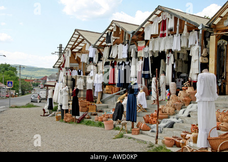 Shop selling Hungarian national costumes, Transylvania, Romania, Europe Stock Photo