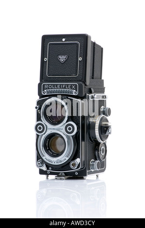 Rolleiflex, twin lens medium format (MF) camera Stock Photo