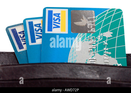 Bank Card Inside VISA credit card inside a purse Stock Photo - Alamy