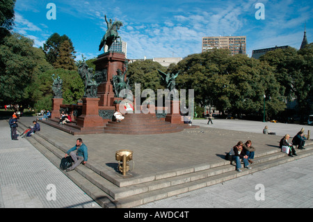 Monument for General San Martín at Plaza San Martín, Buenos Aires, Argentina Stock Photo