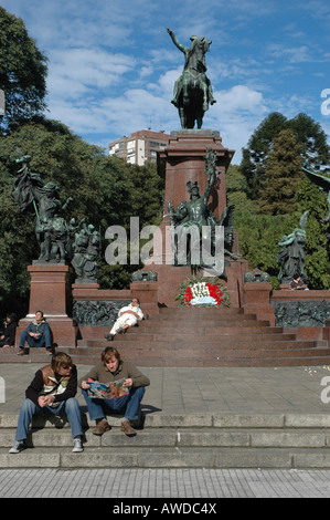 Monument for General San Martín at Plaza San Martín, Buenos Aires, Argentina Stock Photo