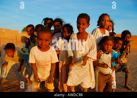 Children, El Kurru, Sudan, Africa Stock Photo