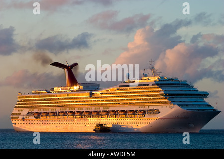 A cruise ship is docked in Cozumel, Mexico. Stock Photo