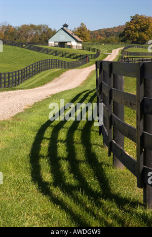 Horse Farm in the Hudson Valley, New York Stock Photo