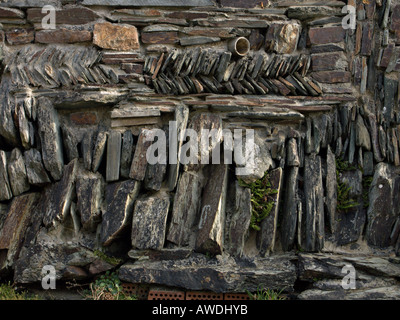Rough wall Cornish Hedging Stock Photo
