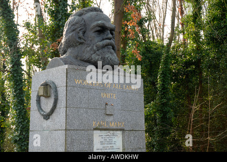 Grave of Karl Marx at Highgate Cemetery, London, UK Stock Photo