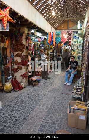 Back street shops markets and souks in Naama Bay Sharm el Sheikh Egypt Stock Photo