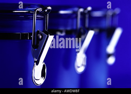 Blue Storage Jars Stock Photo