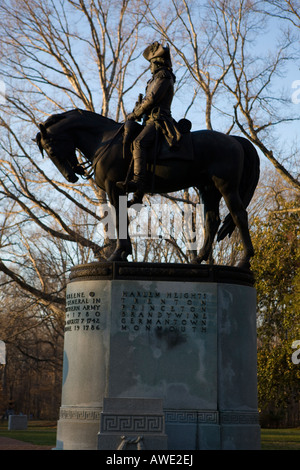 Statue and monument to General Nathanael Greene who fought in the ...