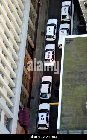 Anti-theft protection, cars with numbers on the roof for helicopter identification, Durban, South Africa Stock Photo