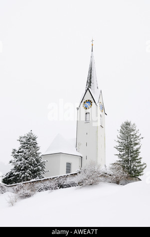 Parish church St. Anna in Hirschegg, Kleinwalsertal, Austria, Europe Stock Photo