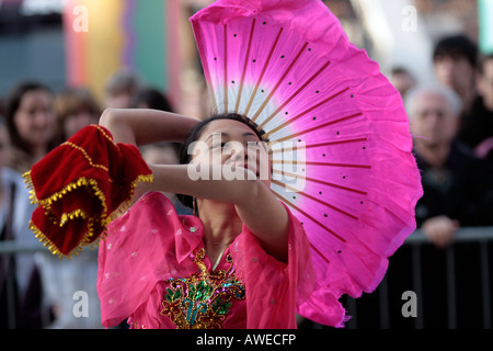 Director and dancer Jiang Xiao Chun trained at the Beijing Dance Academy. Nottingham celebrates the Chinese New year. Year of th Stock Photo