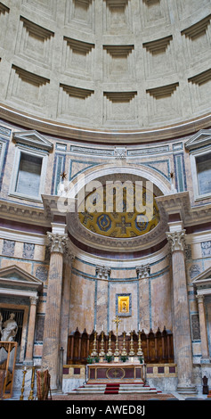 High altar in the interior of the Pantheon, Rome, Italy, Europe Stock Photo