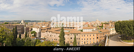 Theatre of Marcellus and historic city centre seen from Palazzo Caffarelli, Rome, Italy, Europe Stock Photo