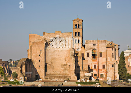 Temple of Venus and Roma apse as seen from the Colosseum, Rome, Italy, Europe Stock Photo