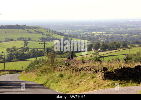 England Cheshire Plain Rainow view over Bollington Stock Photo