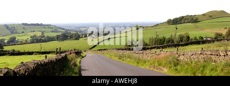 England Cheshire Macclesfield Rainow Cheshire Plain panoramic Stock Photo