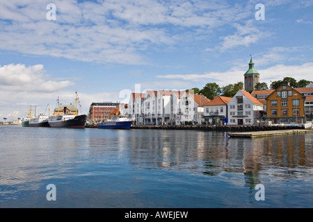 Ships at Skagen Quay, Stavanger (European Capital of Culture 2008), Norway, Europe Stock Photo