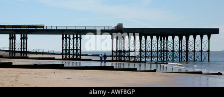 Beach and Pier at Fleetwood, Lancashire, England UK Stock Photo