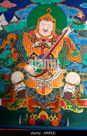 Paint showing Guru Rinpoche, Bhutan Stock Photo