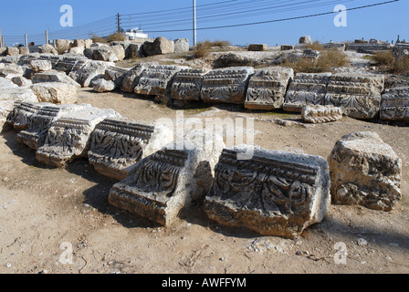 Excavations in Jerash, the ancient Gerasa, Jordan Stock Photo