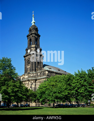 Kreuzkirche Church in Dresden, Saxony, Germany, Europe Stock Photo