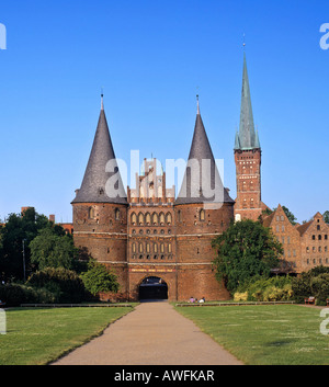 Holstentor Gate, Hanseatic city of Luebeck, Schleswig-Holstein, Germany, Europe Stock Photo