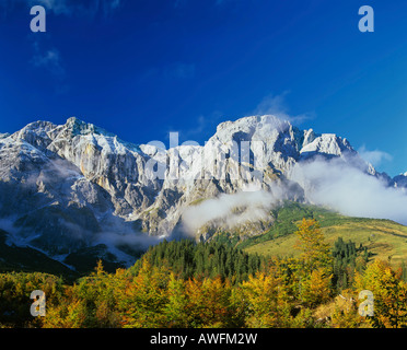 Autumn landscape, Hochkoenig Massif, Berchtesgadener Alps, Salzburger Land, Austria, Europe Stock Photo