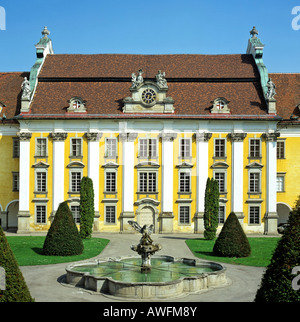 Courtyard, Baroque-era St. Florian Church, Linz, Upper Austria, Austria, Europe Stock Photo