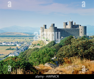 GB WALES GWYNEDD HARLECH CASTLE Stock Photo