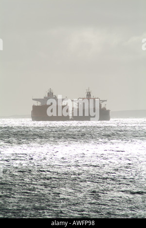 dh Shipping SCAPA FLOW ORKNEY Oil tankers fuel transferring scotland industry Stock Photo