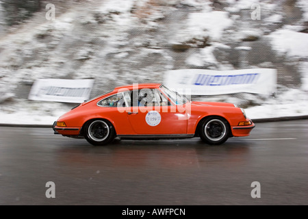 Porsche 911, built 1973, Jochpass Memorial 2007, Bad Hindelang, Bavaria, Germany Stock Photo