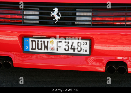 Ferrari F 348 license plate Stock Photo
