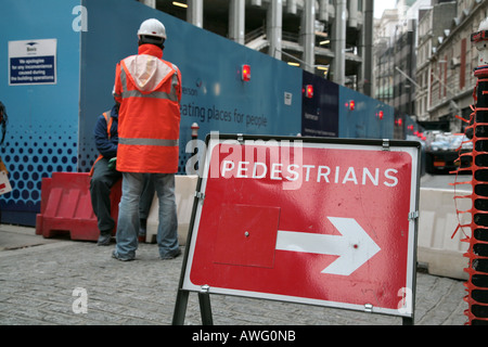 Construction work in City of London Stock Photo