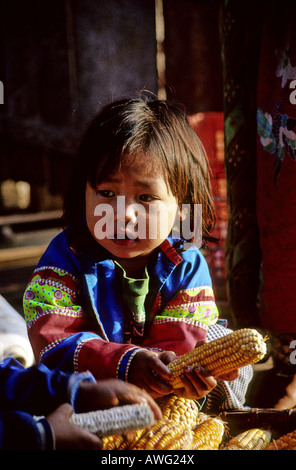 Hill tribe people, Soppong area, Northern Thailand Stock Photo