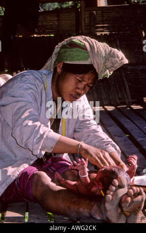 Hill tribe people, Soppong area, Northern Thailand Stock Photo