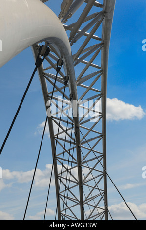 Highland pedestrian Bridge support in Lower Downtown Denver Colorado USA Stock Photo