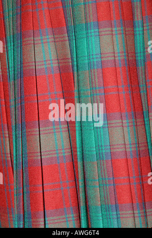 Lindsay Clan Tartan Chisholm Red Stock Photo