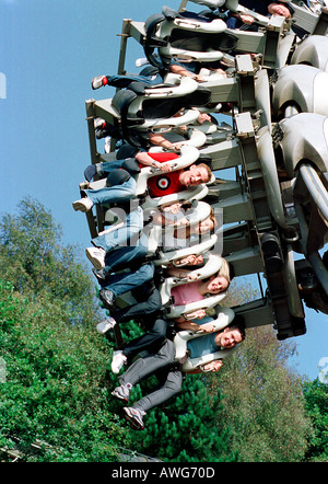 Nemesis Inferno attraction at Alton Towers Theme Park, Nottingham, United Kingdom Stock Photo