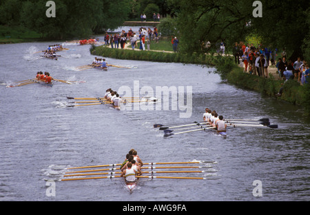 Rowing Regatta Oxford University Eights week Oxfordshire England HOMER SYKES Stock Photo